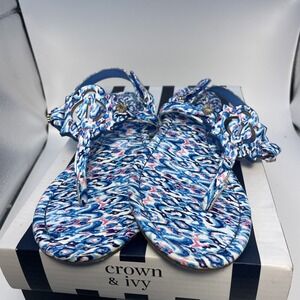 NEW Girls Blue & White Crown &‎ Ivy Kitty Kat Sandals, 13